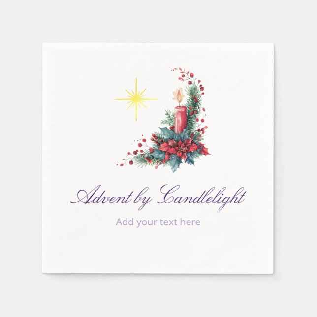 Advent by Candlelight Women Ministry P Christmas Napkins (Front)