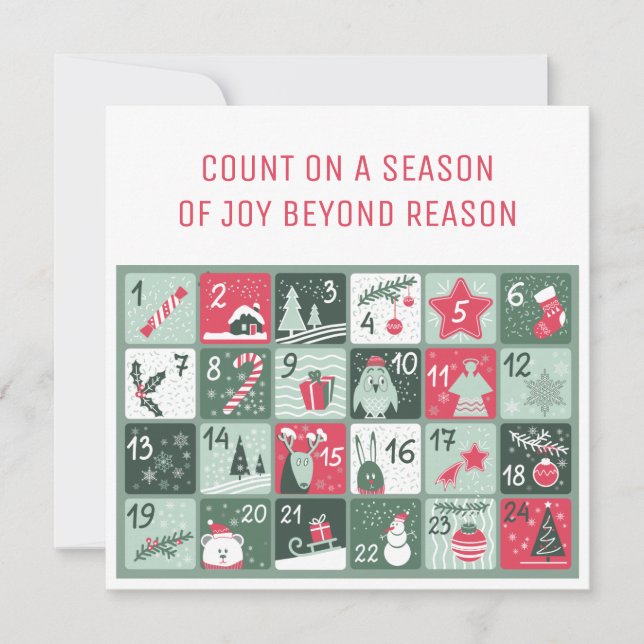 Advent Calendar Christmas Card (Front)