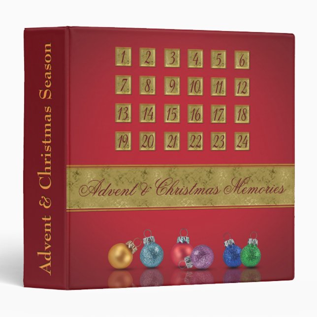 Advent Calendar Christmas Ornaments Binder (Front/Spine)