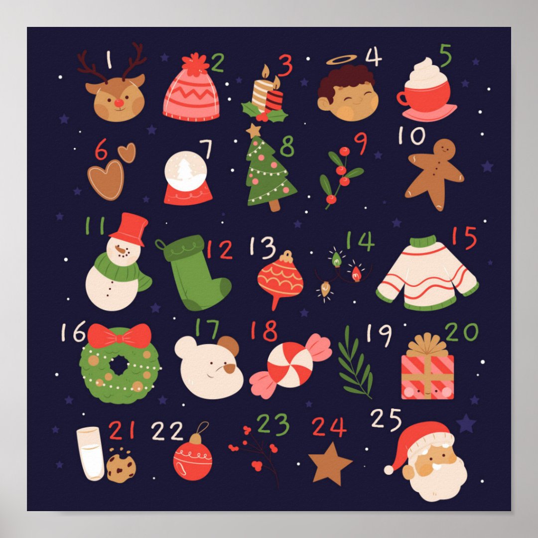 Advent Calendar Poster | Zazzle