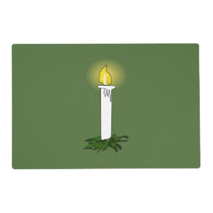 Advent Candle Green Laminated Placemat