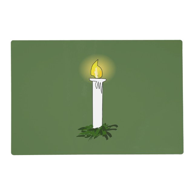 Advent Candle Green Laminated Placemat (Front)