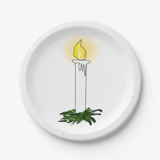 Advent Candle Paper Plates (Front)