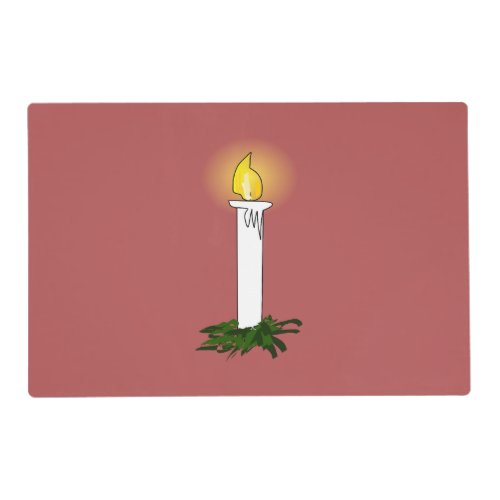 Advent Candle Red Laminated Placemat