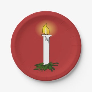 Advent Candle Red Paper Plates