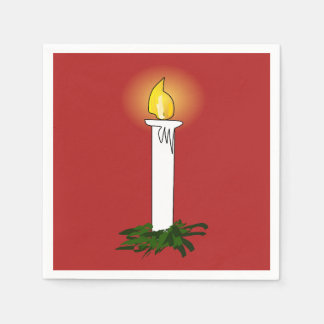 Advent Candle Red Standard Cocktail Paper Napkin