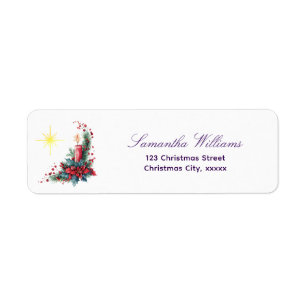 Advent Candlelight Women Ministry Christmas Wreath Label