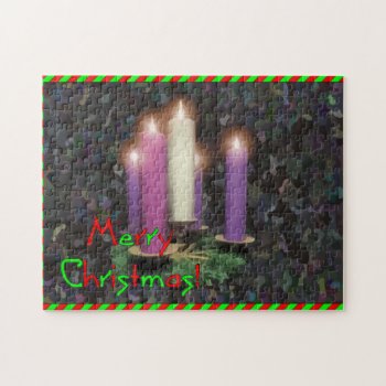 Advent Candles Jigsaw Puzzle by itschristmas at Zazzle