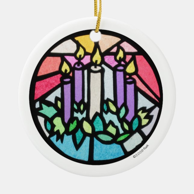 advent ceramic ornament (Front)