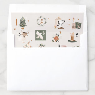 Advent Christmas Countdown Envelope Liner