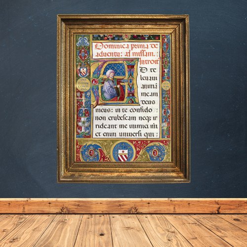 Advent Christmas Liturgy Medieval Manuscript Poster