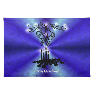 Advent, Christmas Magic on Blue Cloth Placemat
