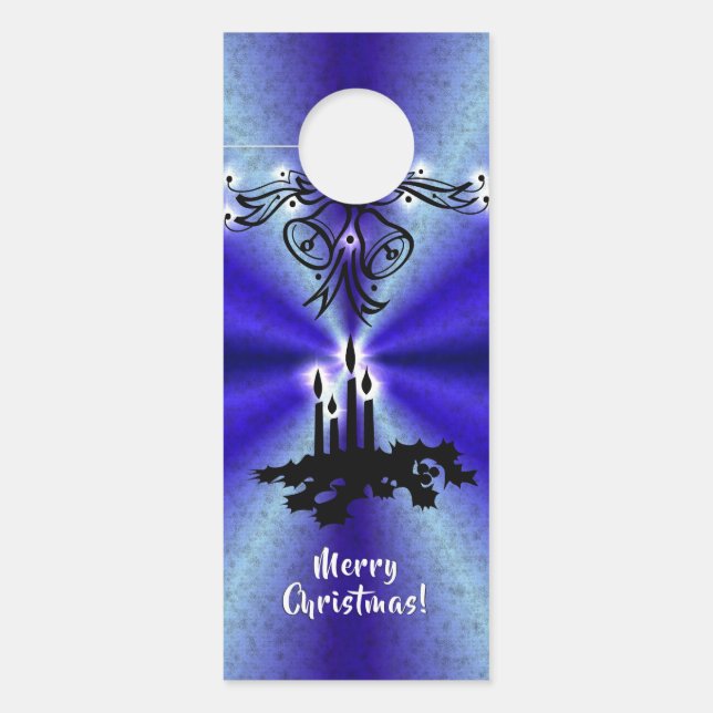 Advent, Christmas Magic on Blue Door Hanger (Front)