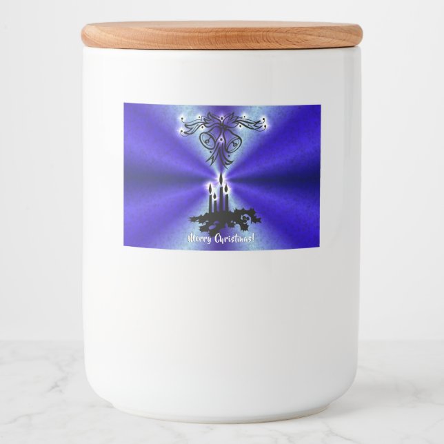 Advent, Christmas Magic on Blue Food Label (Front)