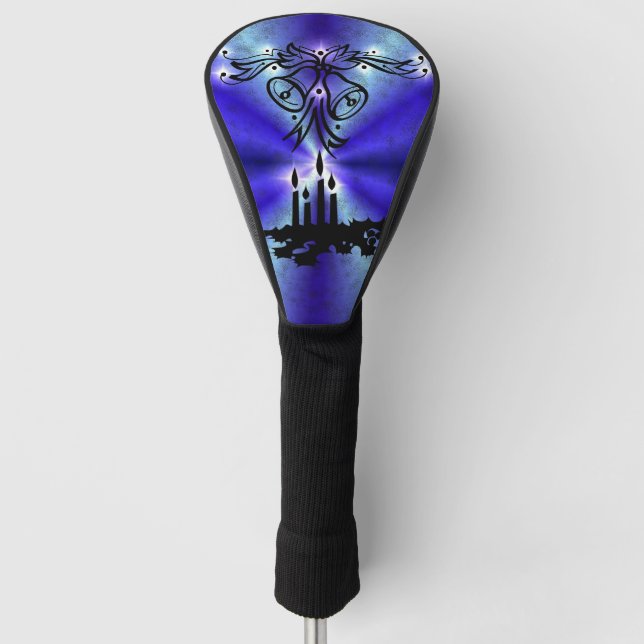 Advent, Christmas Magic on Blue Golf Head Cover (Front)