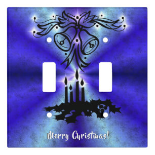Advent, Christmas Magic on Blue Light Switch Cover