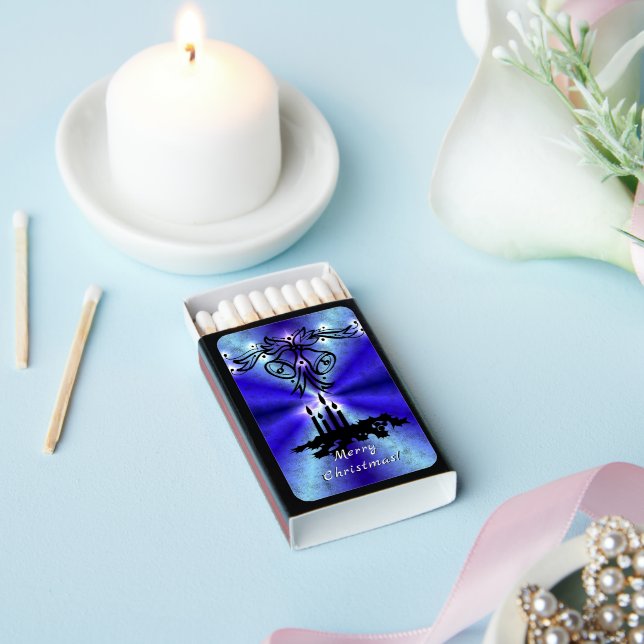 Advent, Christmas Magic on Blue Matchboxes (Insitu)