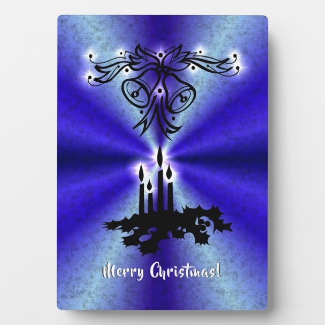 Advent, Christmas Magic on Blue Plaque (Front)
