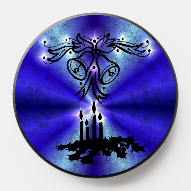 Advent, Christmas Magic on Blue PopSocket (Popsocket)