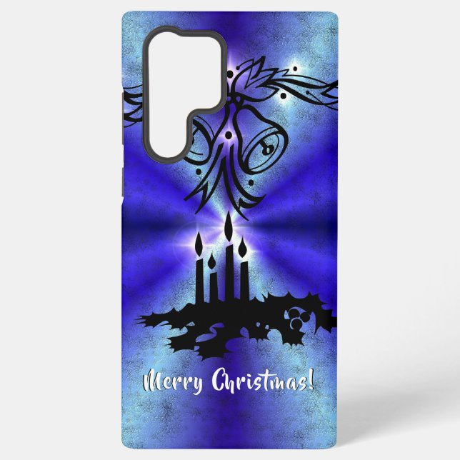 Advent, Christmas Magic on Blue Samsung Galaxy Case (Back)