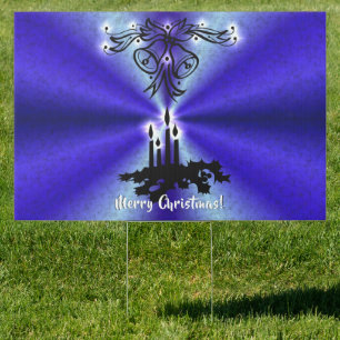 Advent, Christmas Magic on Blue Sign