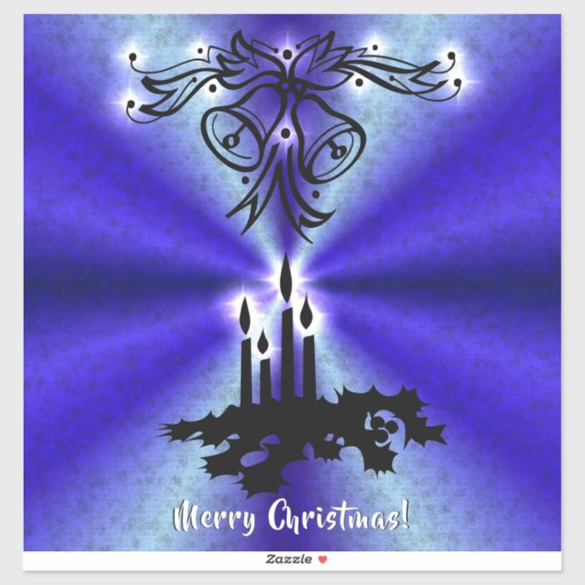Advent, Christmas Magic on Blue Sticker (Sheet)