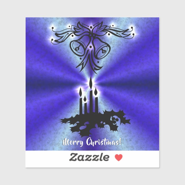 Advent, Christmas Magic on Blue Sticker (Sheet)