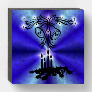 Advent, Christmas Magic on Blue Wooden Box Sign