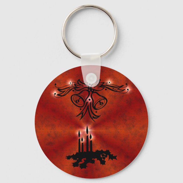 Advent, Christmas Magic on Red Keychain (Front)
