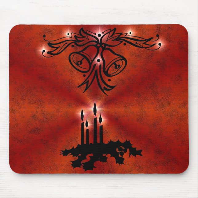 Advent, Christmas Magic on Red Mouse Pad (Front)