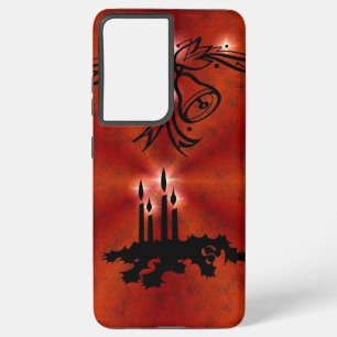 Advent, Christmas Magic on Red Samsung Galaxy S21+ Case