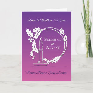Advent Customize Relationship Blessings Wreath Card