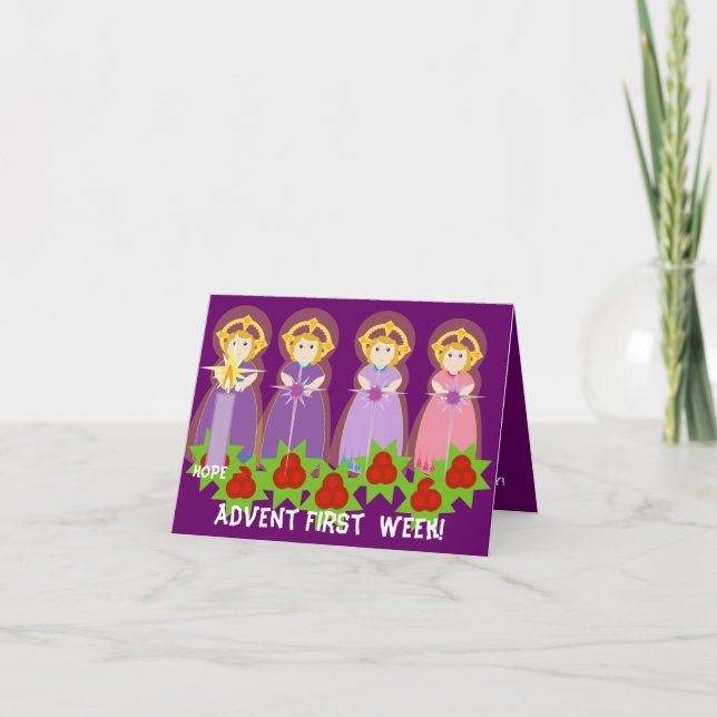 ADVENT First Week- Hope-Customize Holiday Card (Front)