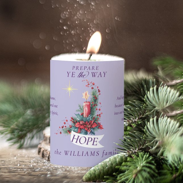 Advent Hope Candle Prepare Ye the Way Christmas (Advent Candle of Hope Prepare Ye the Way Christmas Wreath. 5 Candle Set: please check the collection)