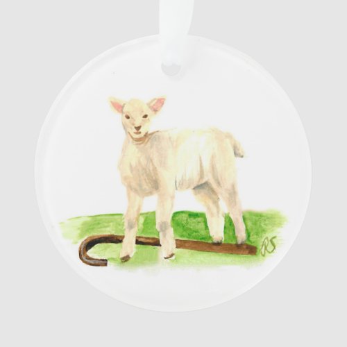 Advent Jesse Tree Staff and Lamb Ornament