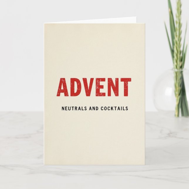 Advent Red Print Card (Front)