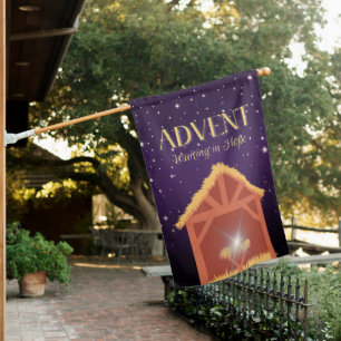 Advent Waiting in Hope House Flag