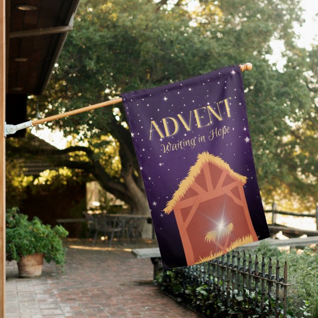 Advent Waiting in Hope House Flag (In SItu)