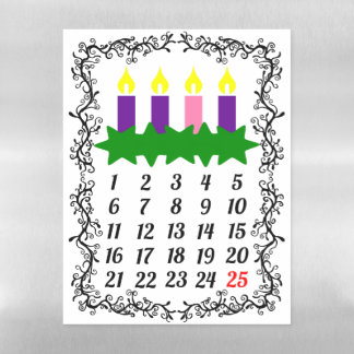 Advent Wreath Calendar Kids Christmas Countdown Magnetic Dry Erase Sheet