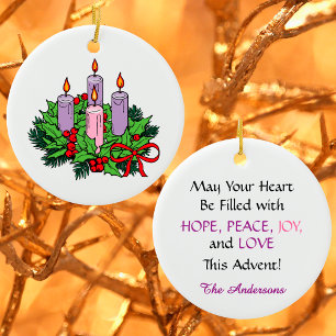 Advent Wreath Ceramic Ornament