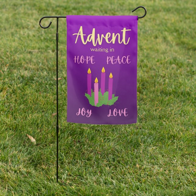 Advent Wreath Flag (plain background) (In SItu)