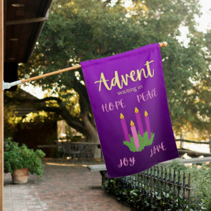 Advent Wreath Flag (plain background)