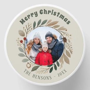 Advent Wreath Foliage Merry Christmas Family Photo Mini Candle Favors