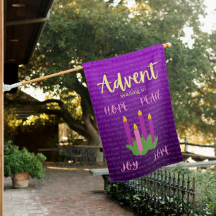 Advent Wreath House Flag