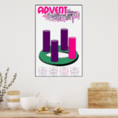 Advent Wreath Poster: Easily Prepare for Christmas Poster (Kitchen)