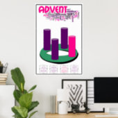 Advent Wreath Poster: Easily Prepare for Christmas Poster (Home Office)