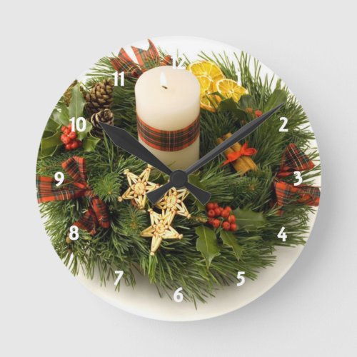 Advent Wreath Round Clock