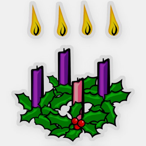 Advent Wreath Sticker