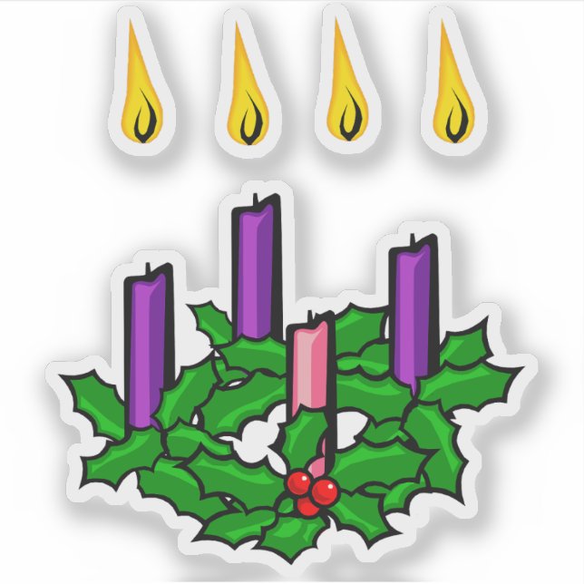 Advent Wreath Sticker (Front)