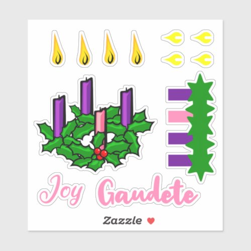 Advent Wreath Sticker Set Christmas Countdown